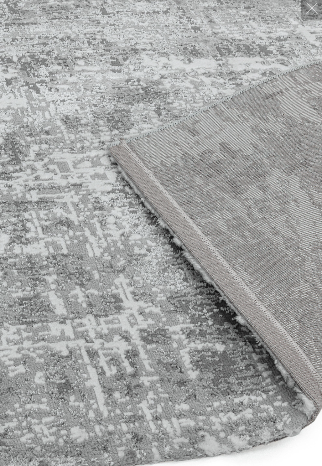 Orion Abstract Metallic Rugs in OR05 Silver Grey
