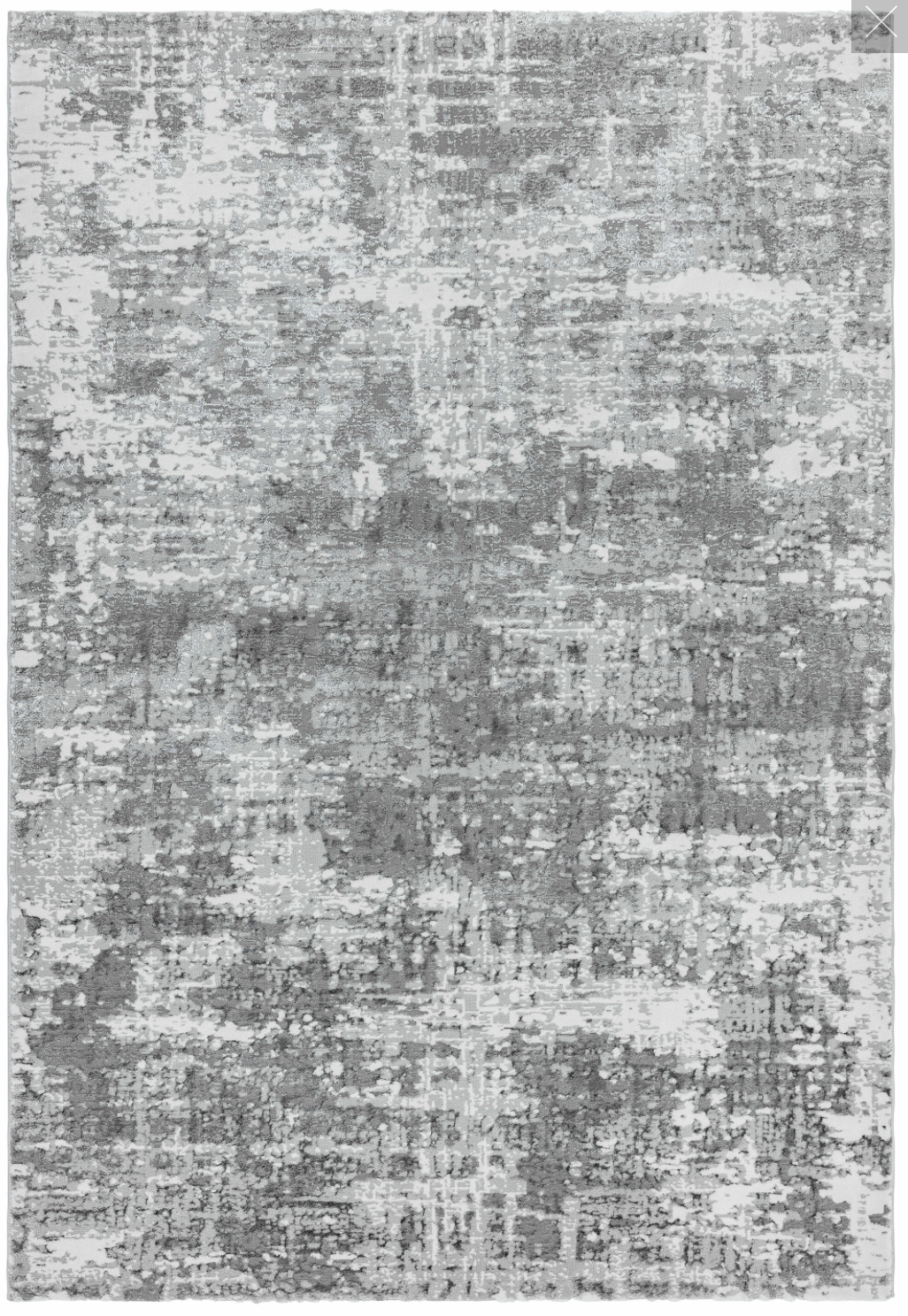 Orion Abstract Metallic Rugs in OR05 Silver Grey