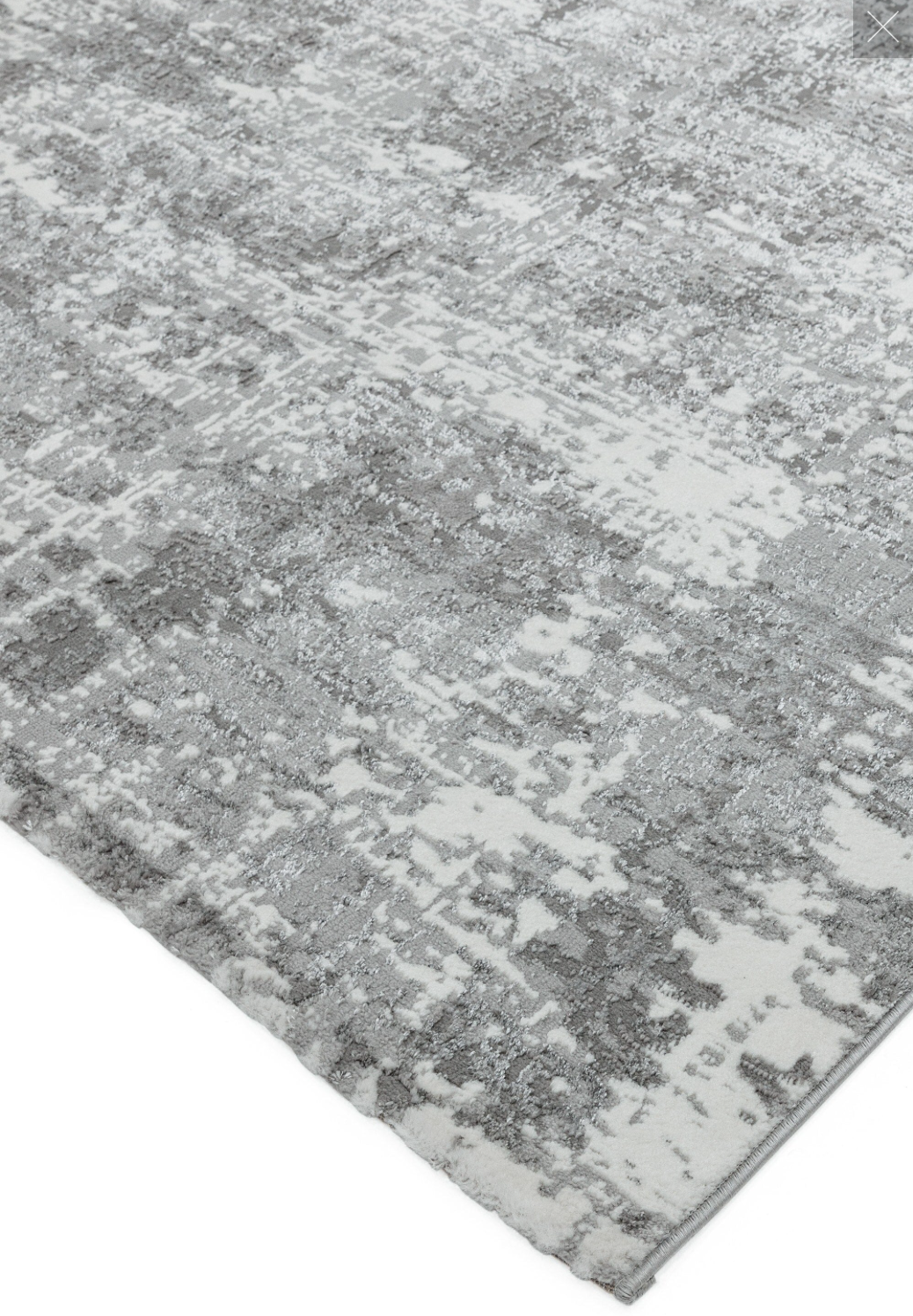 Orion Abstract Metallic Rugs in OR05 Silver Grey