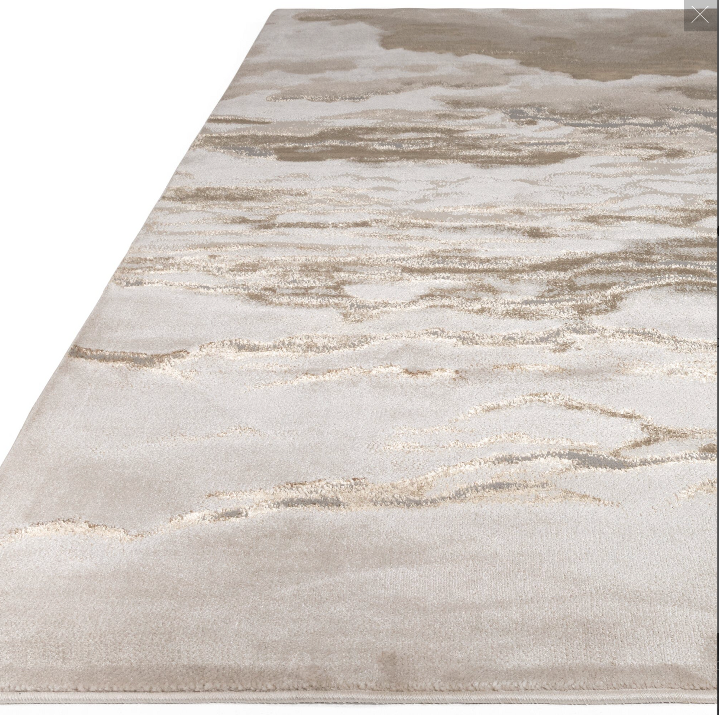 Aurora Linea AU17 Marble Rugs in Metallic Beige Bronze
