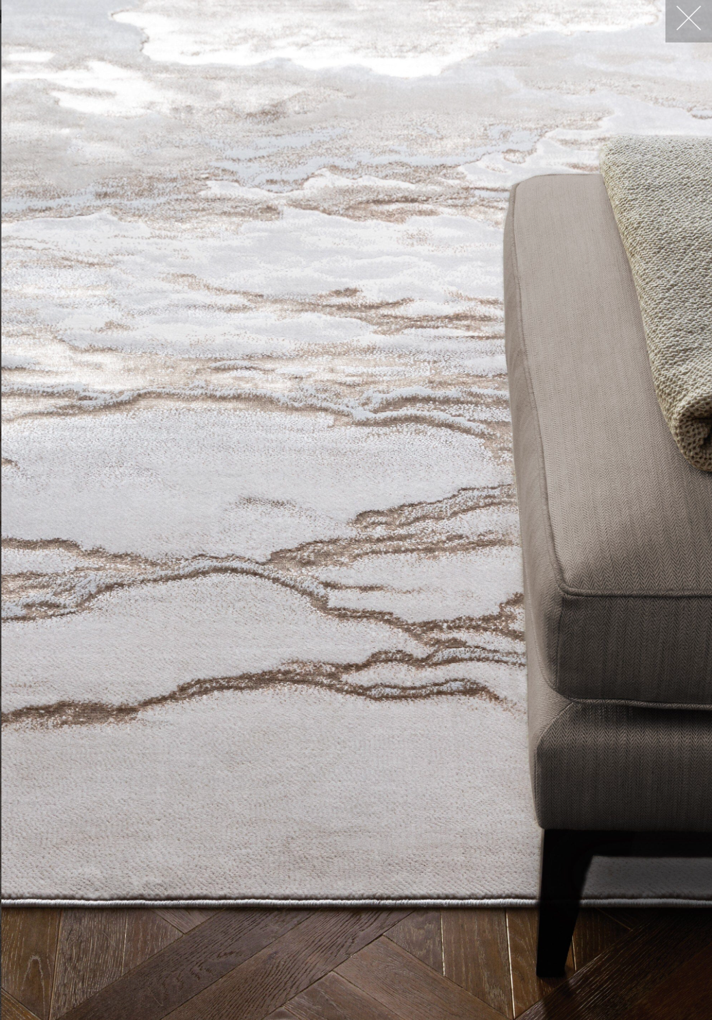 Aurora Linea AU17 Marble Rugs in Metallic Beige Bronze
