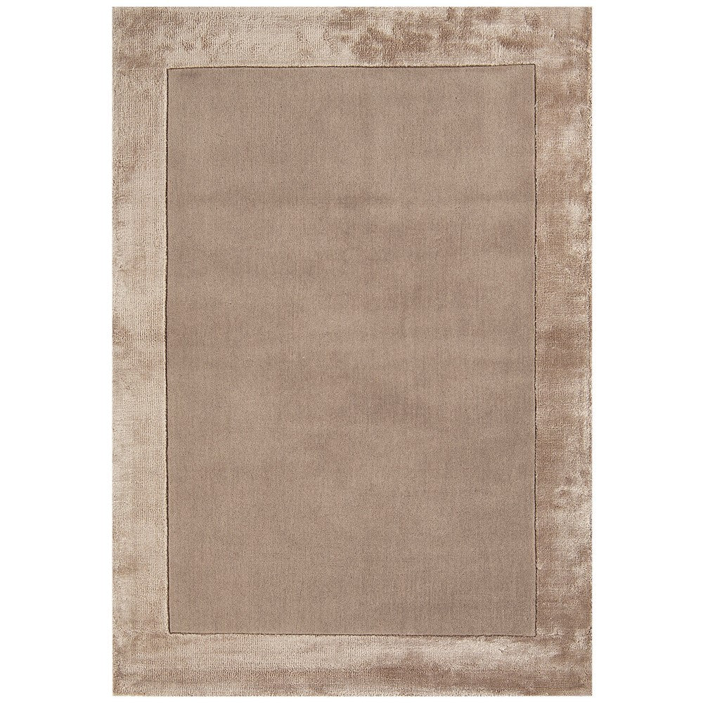Ascot Sand Hand Woven Wool and Viscose Border Rug