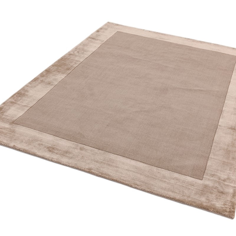 Ascot Sand Hand Woven Wool and Viscose Border Rug