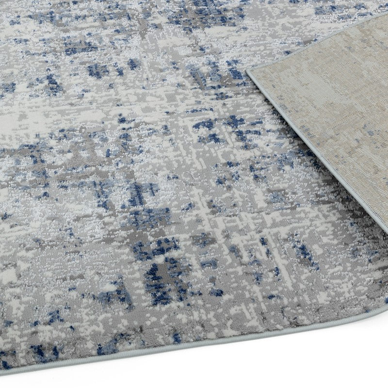 Orion Abstract Metallic Rugs in OR04 Blue by Asiatic