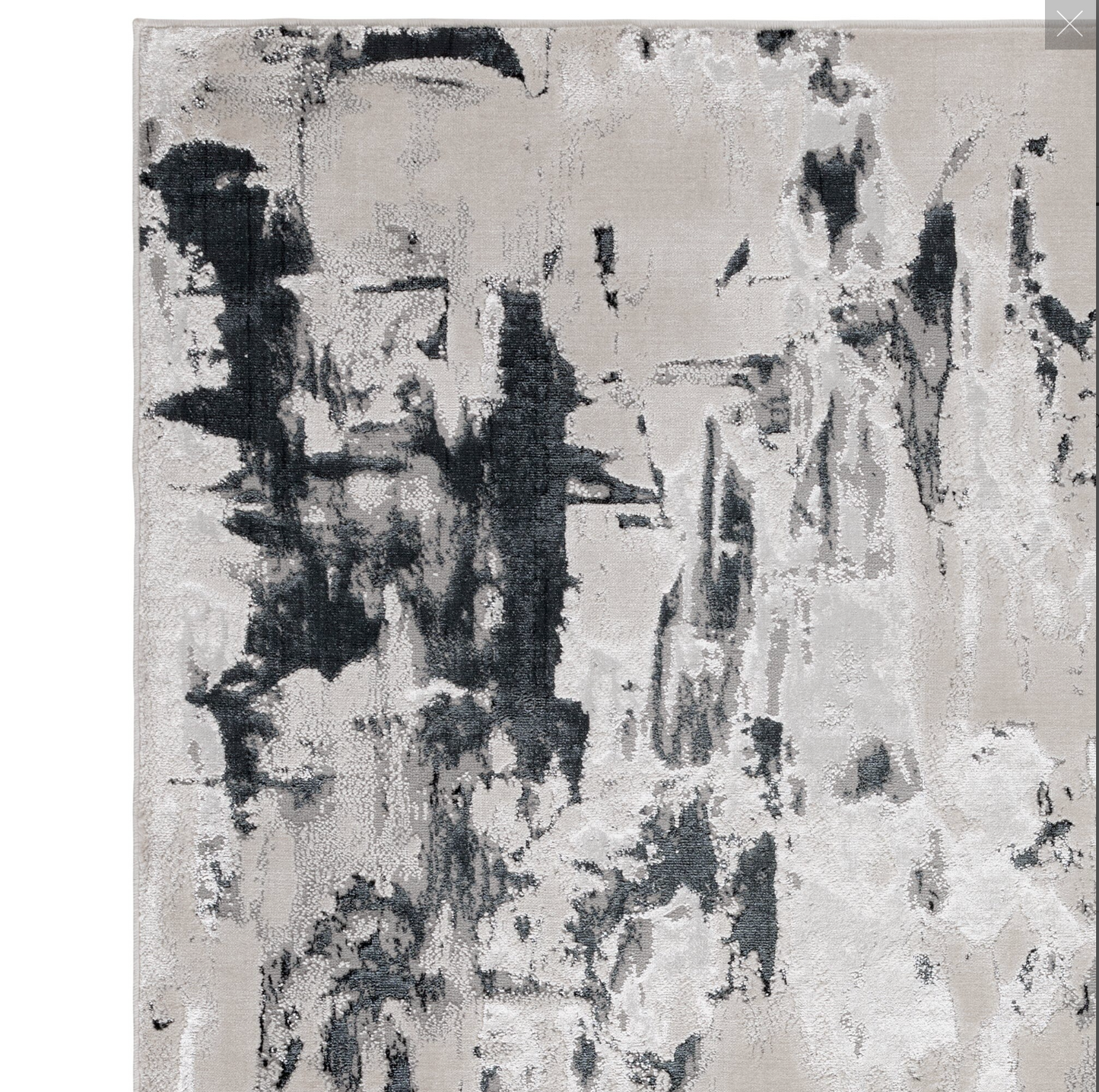 Aurora Glacier AU10 Abstract Rugs in Metallic Silver Grey