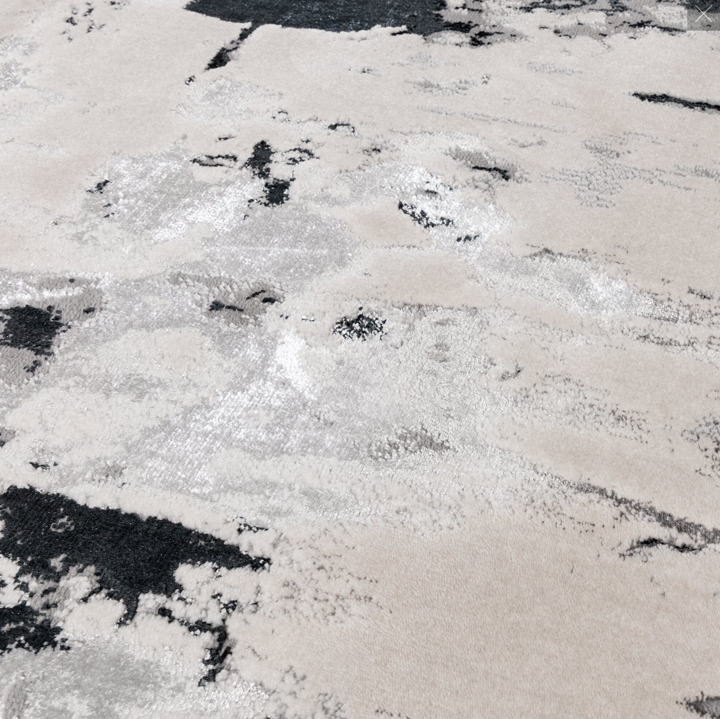 Aurora Glacier AU10 Abstract Rugs in Metallic Silver Grey