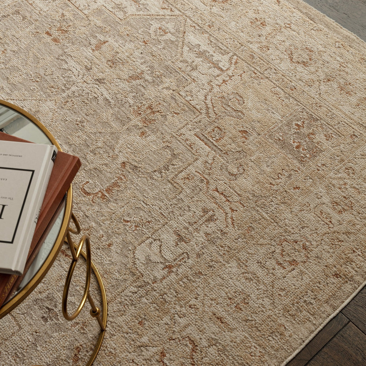 Asiatic HE01 Beige Traditional Rug 80 x 160 cm Machine Woven Traditional