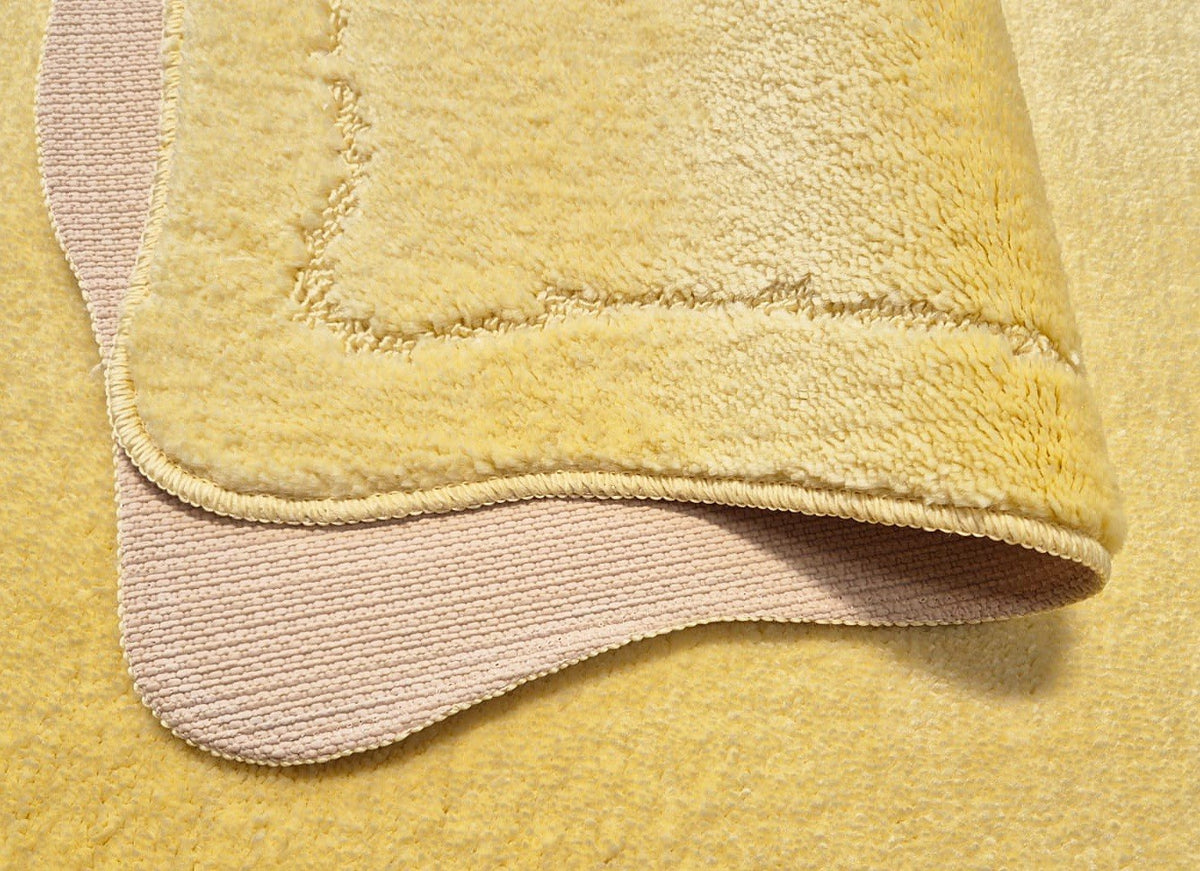 Romany Washable Mats Large 4pcs Set (100x140cm) white / lemon