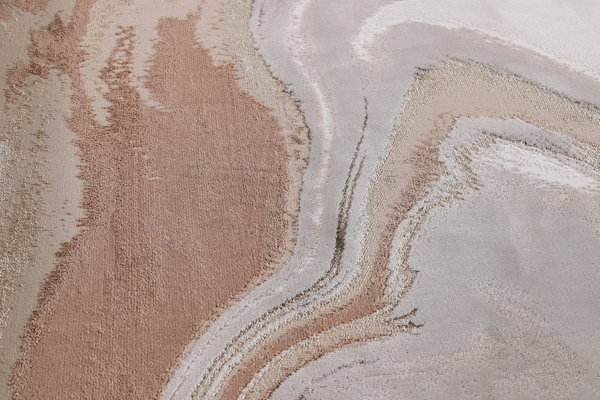 Rug Velora VE11 WAVE Metallic Copper Modern abstract designs