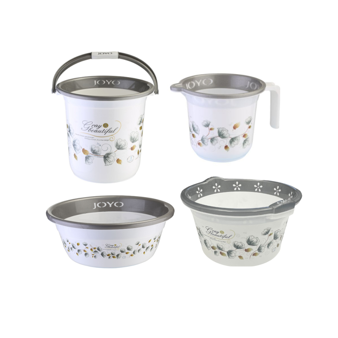Joyo 4pcs - Bucket, Tub, Basin & Jug