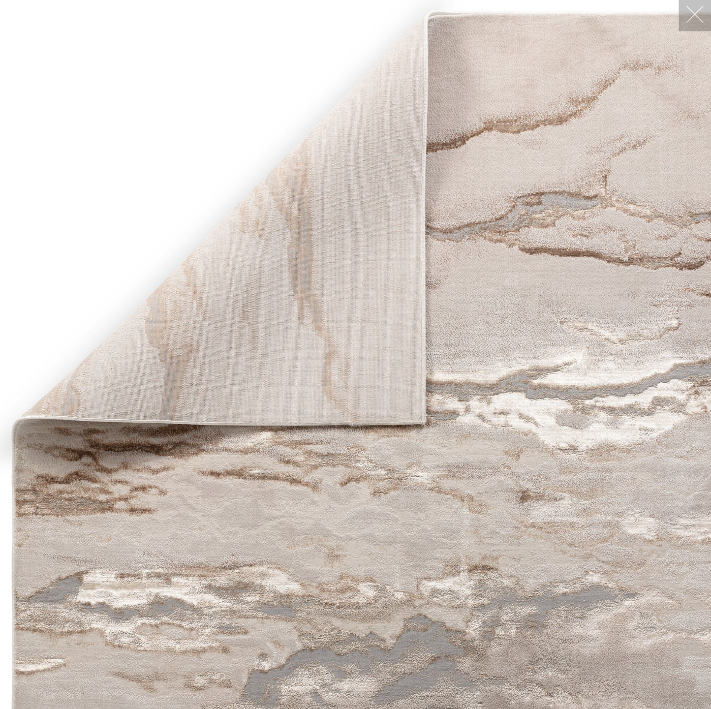 Aurora Linea AU17 Marble Rugs in Metallic Beige Bronze