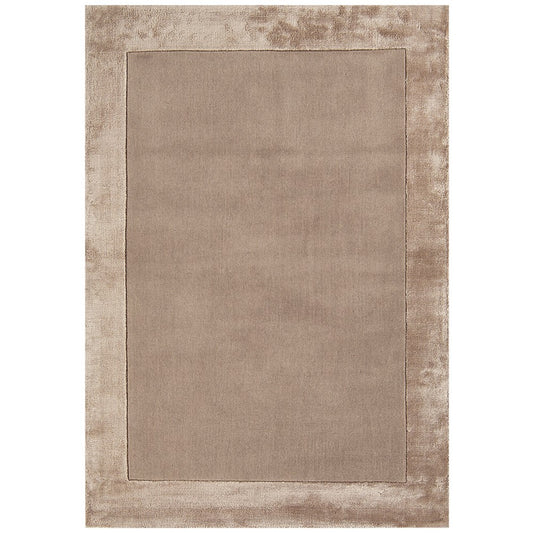 Ascot Sand Hand Woven Wool and Viscose Border Rug
