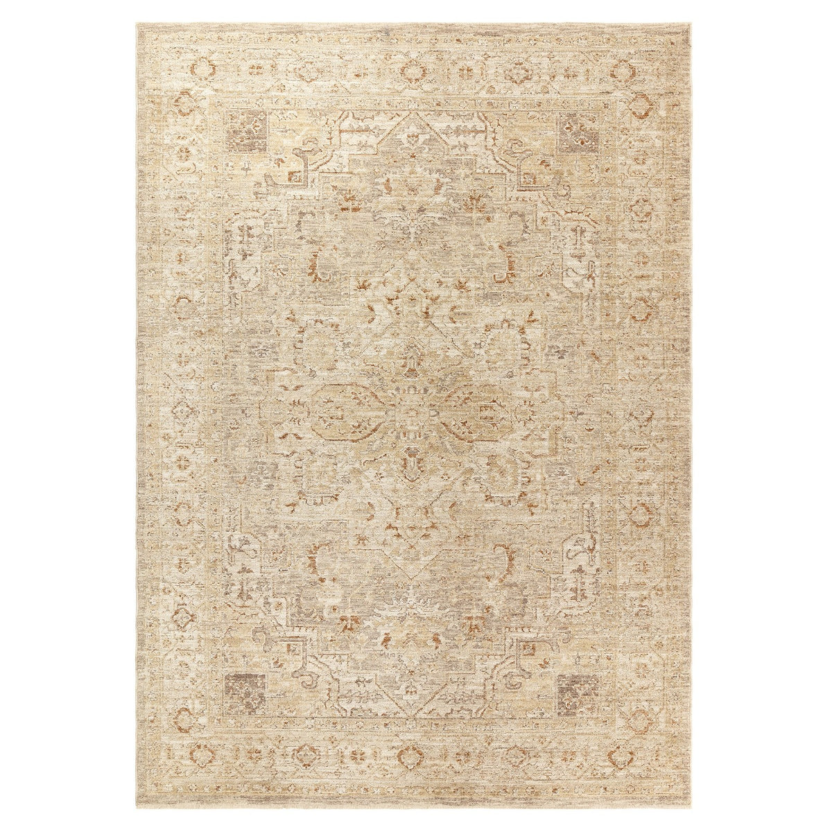 Asiatic HE01 Beige Traditional Rug 80 x 160 cm Machine Woven Traditional