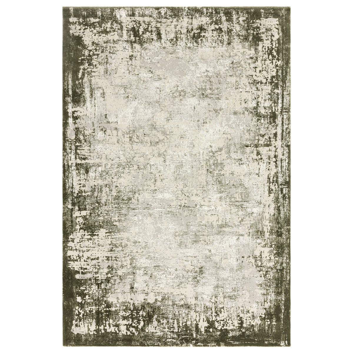 Asiatic Kuza Border Green Rug 160 x 230 cm Polypropylene Machine Woven Modern