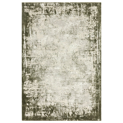Asiatic Kuza Border Green Rug 160 x 230 cm Polypropylene Machine Woven Modern