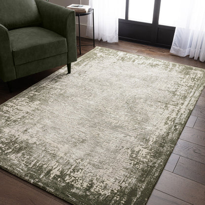 Asiatic Kuza Border Green Rug 160 x 230 cm Polypropylene Machine Woven Modern