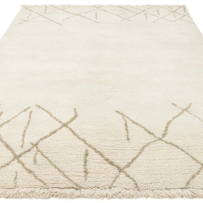 Azera Berber Crosshatch Rug 120x170 cm 100% WOOL