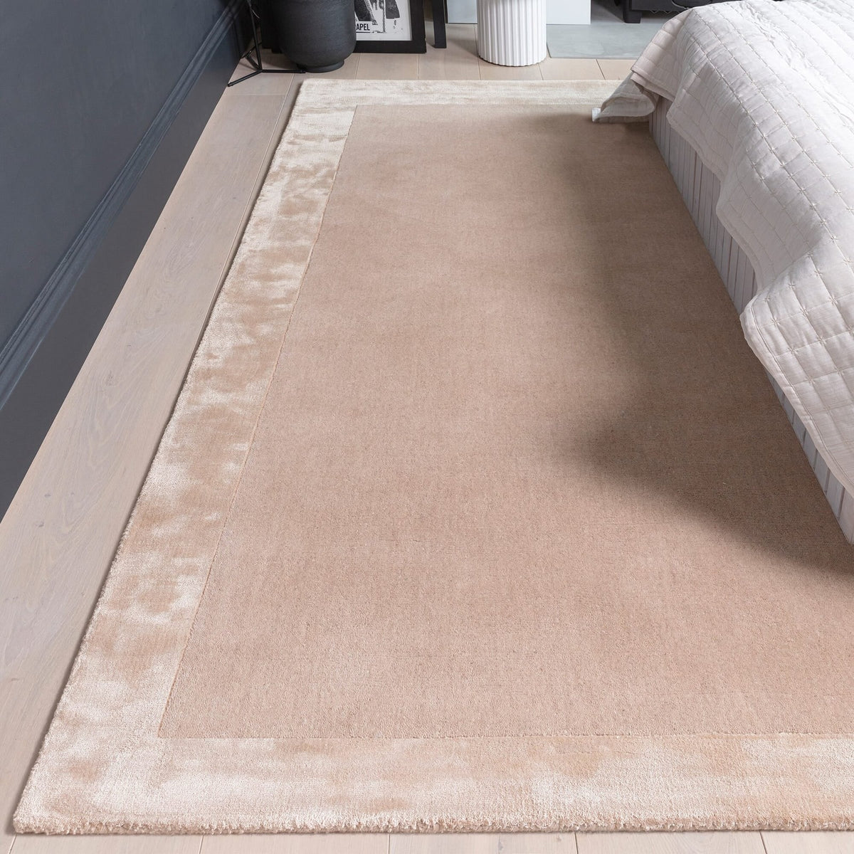 Asiatic Ascot Putty Rug 200 x 290 cm Wool Viscose Hand Woven Contemporary