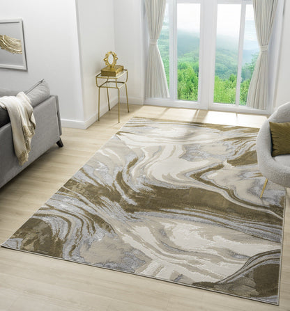 Rug Velora VE11 WAVE Metallic Copper Modern abstract designs