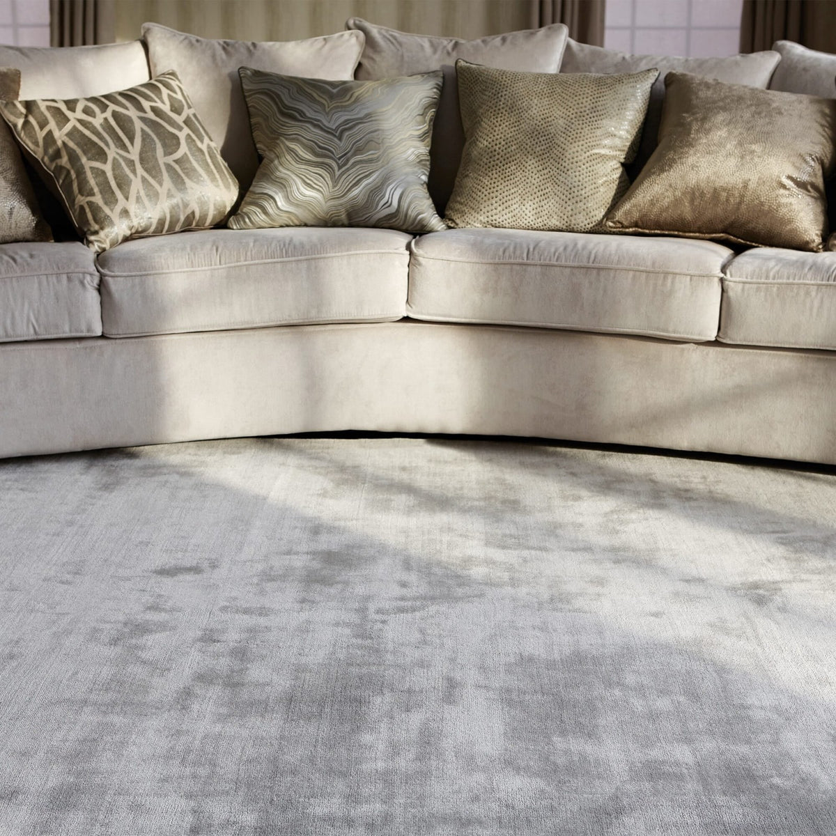 Asiatic Chrome Silver Rug 120 x 180 cm Viscose Handmade Modern