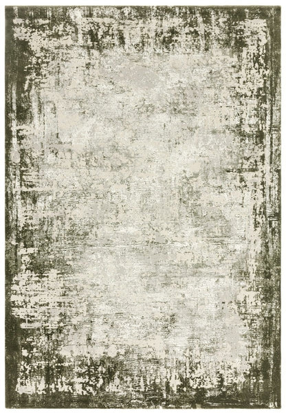 Asiatic Kuza Borders Green Rug 80 x 150 cm Soft Machine Woven Modern