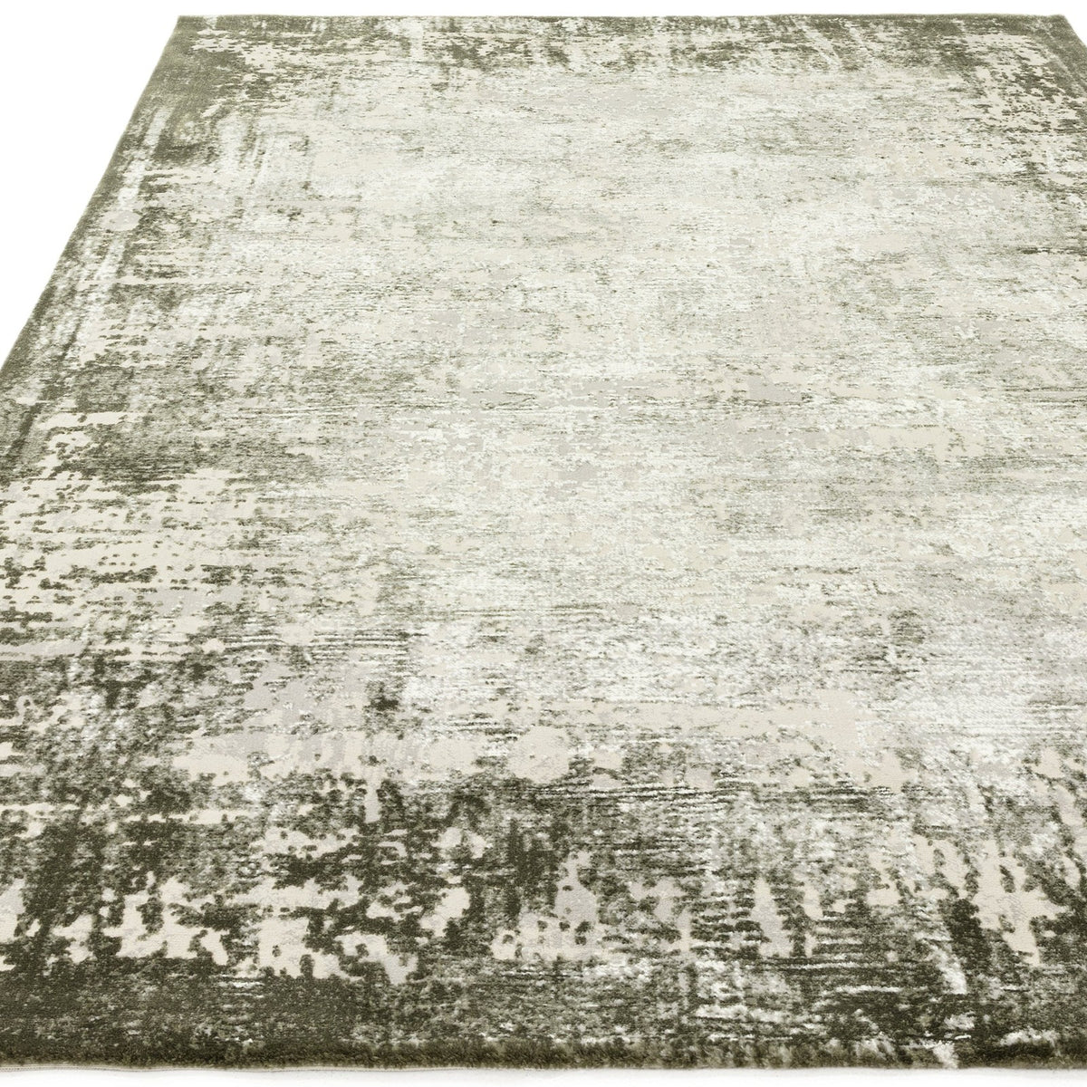 Asiatic Kuza Border Green Rug 160 x 230 cm Polypropylene Machine Woven Modern
