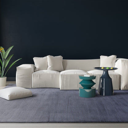 Asiatic Kuza Stripe Navy Rug 200 x 290 cm Polypropylene Machine Woven Modern