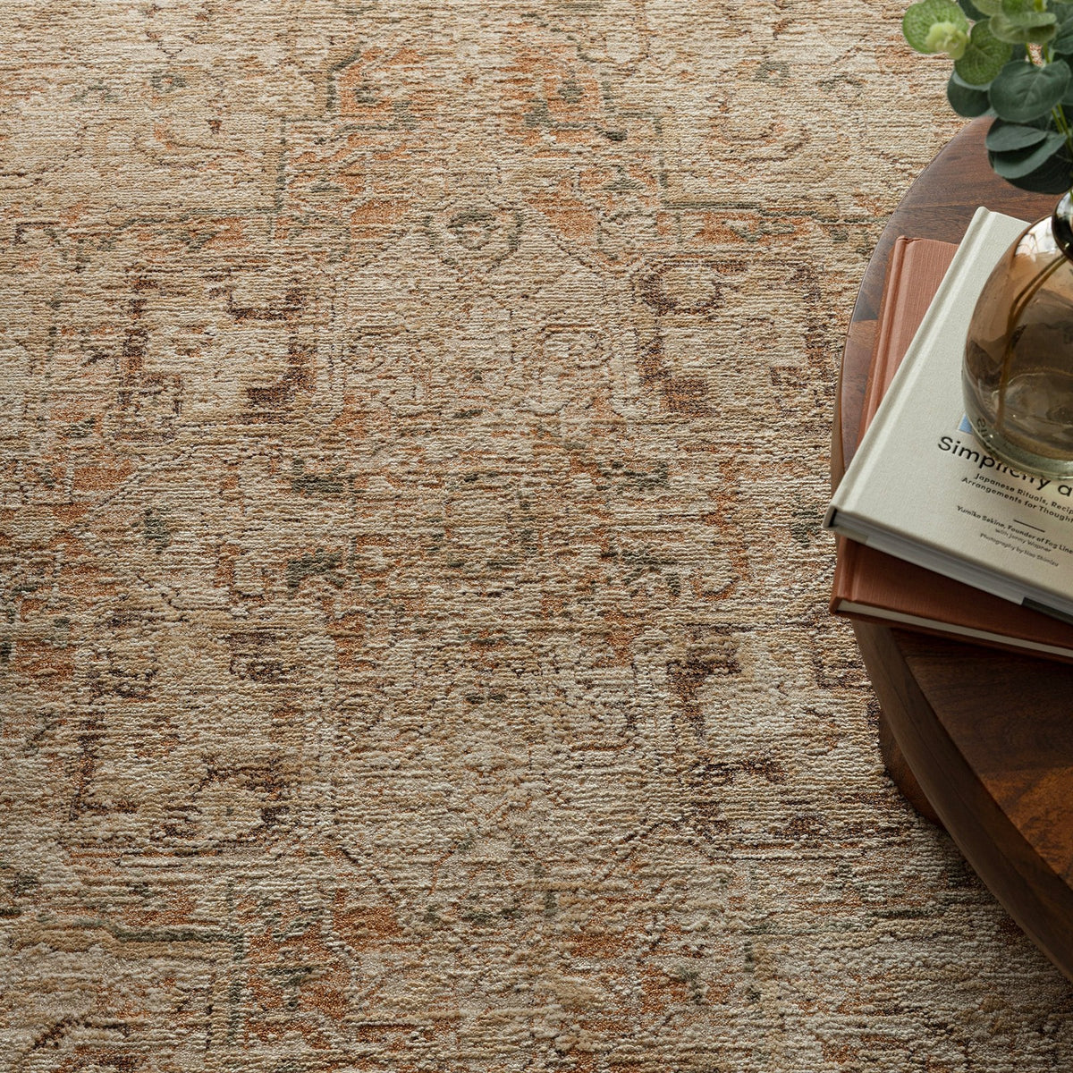 Asiatic HE03 Copper Traditional Rug 80 x 160 cm Polyester Machine Woven