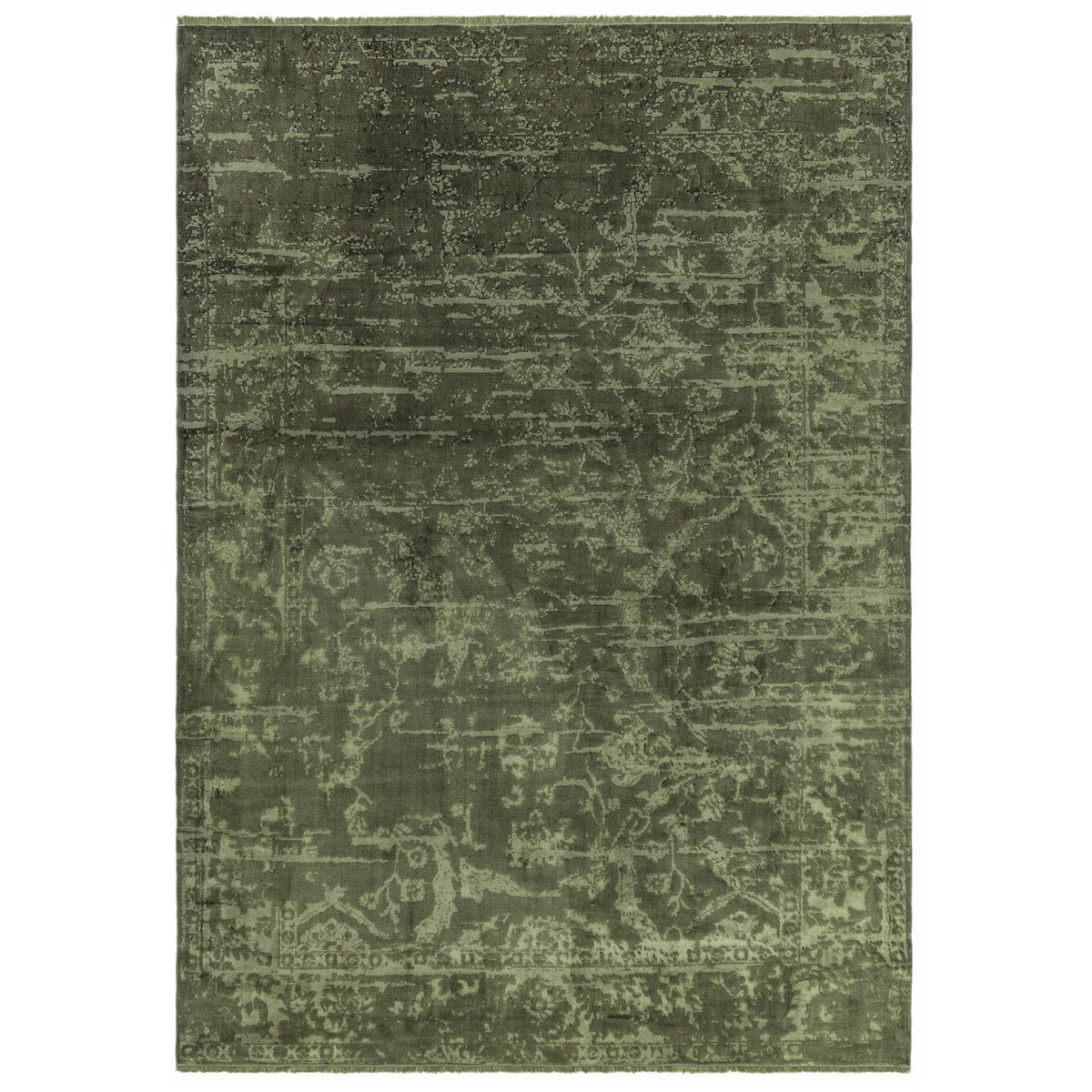 Asiatic Zehraya ZE06 Abstract Green Rug 160 x 230 cm Polyester Machine Woven