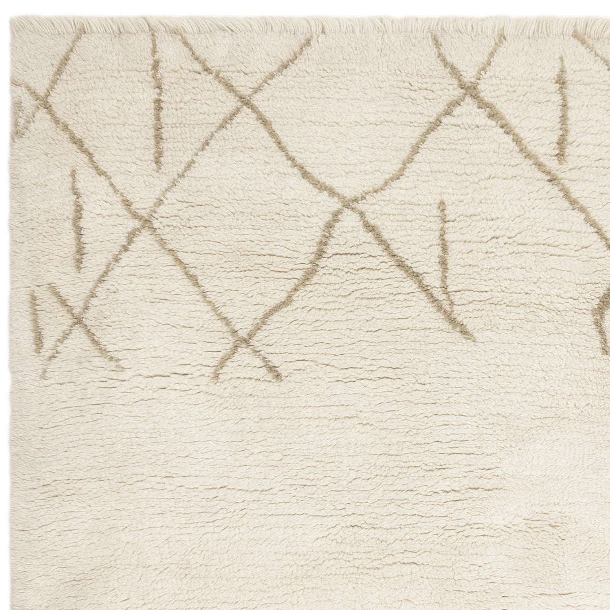 Azera Berber Crosshatch Rug 120x170 cm 100% WOOL