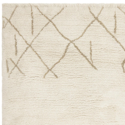 Azera Berber Crosshatch Rug 120x170 cm 100% WOOL