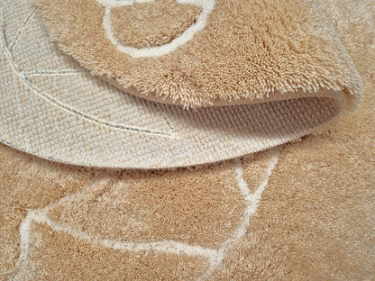 ROMANY German WASHABLE MATS 4pcs SET, Large Beige Bear Umbrella