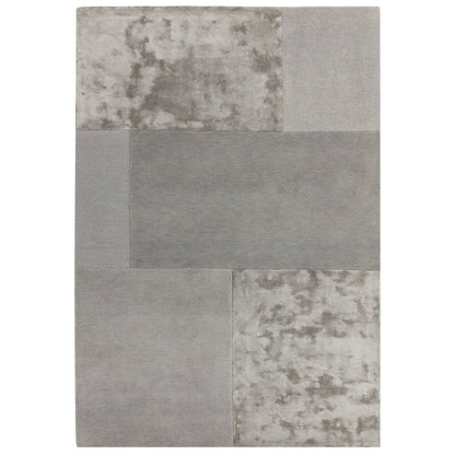 Asiatic Tate Tonal Textures Silver Rug 160 x 230 cm Wool Viscose Hand Tufted