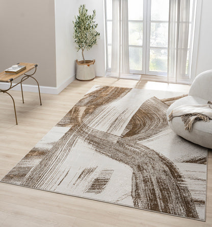 Rug Velora VE05 LUMINARA METALLIC COPPER Modern abstract designs