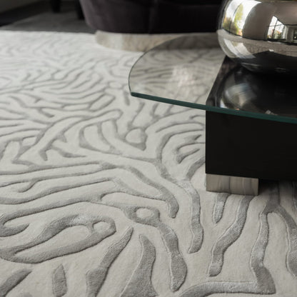 Asiatic Coral Silver Rug 120 x 180 cm Wool Viscose Contemporary