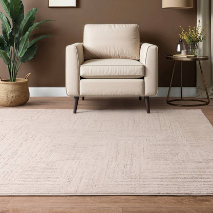Asiatic Axel AX04 Cream Rug 120 x 160 cm Polypropylene Machine Woven Modern