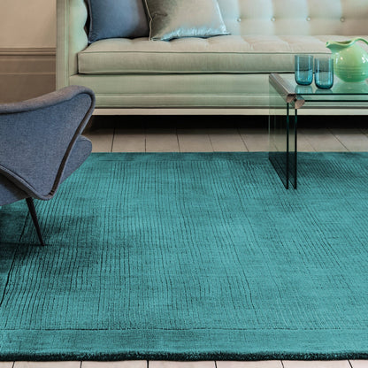 Asiatic York Teal Rug 120 x 170 cm 100% Wool Hand Woven Modern