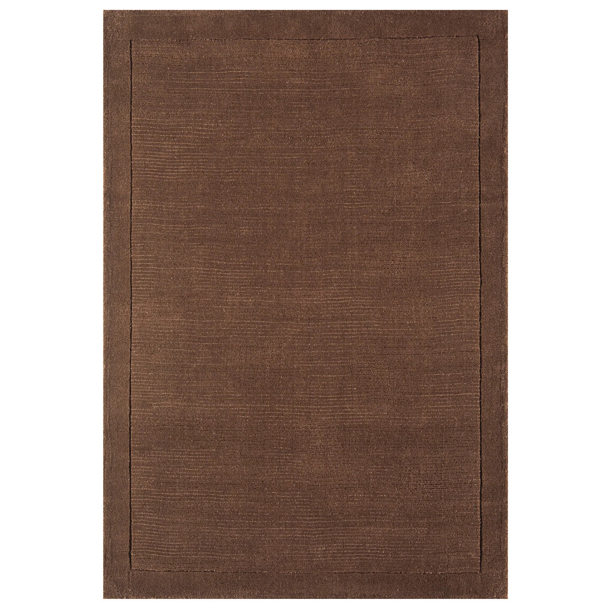 Asiatic York Chocolate Rug 120 x 170 cm 100% Wool Hand Woven Modern