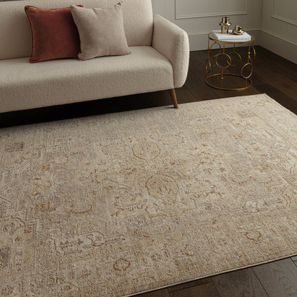 Asiatic HE01 Beige Traditional Rug 80 x 160 cm Machine Woven Traditional