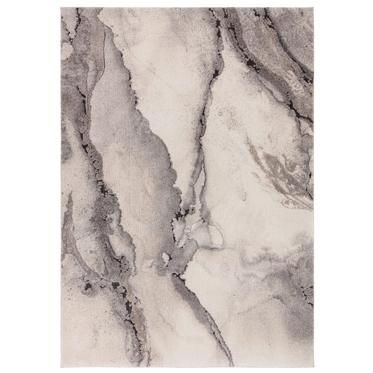 Asiatic Mirage Oasis Grey Rug 160 x 230 cm Soft Deep Pile Machine Woven Modern