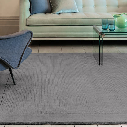 Asiatic York Grey Rug 120 x 170 cm 100% Wool Hand Woven Modern