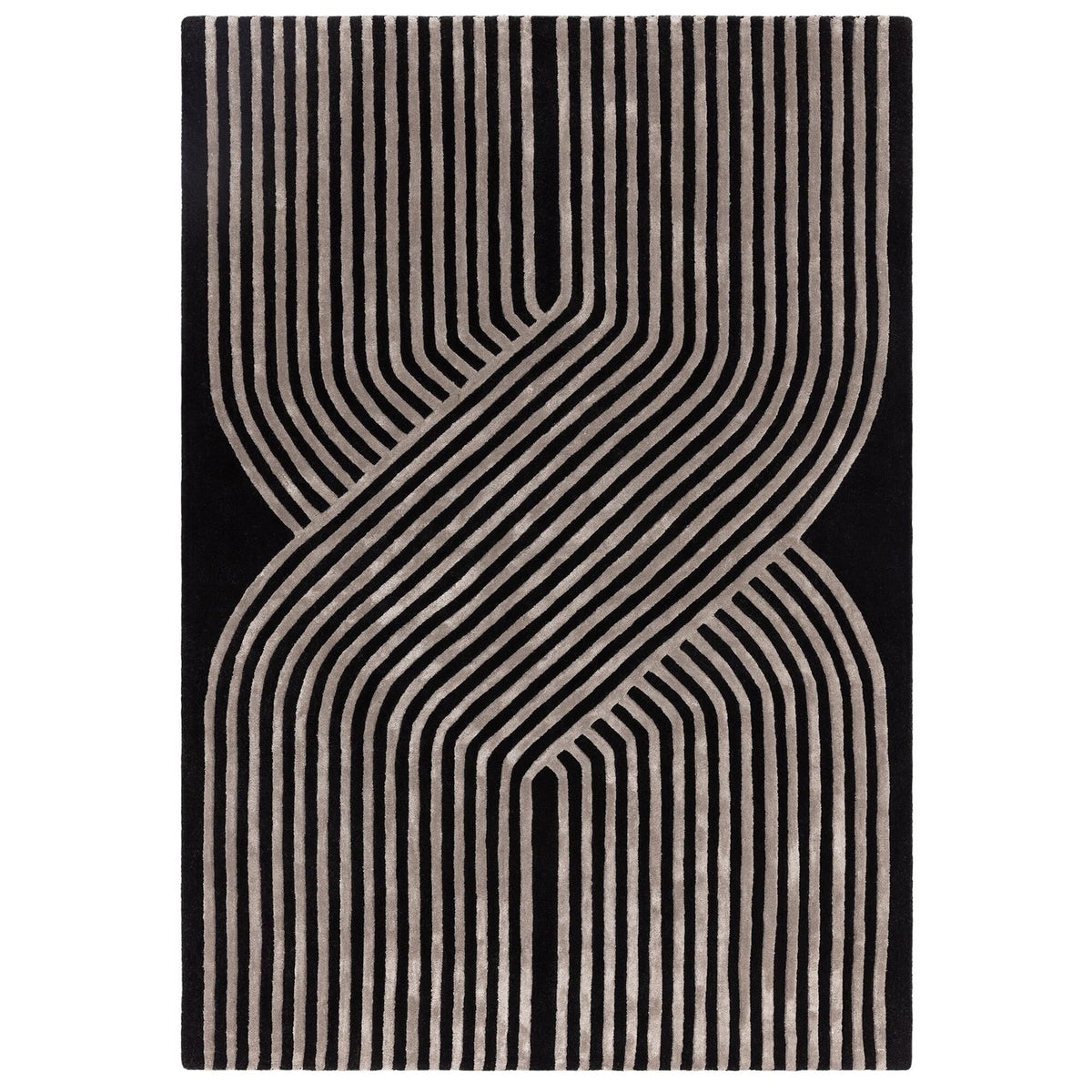 Asiatic Matrix MAX98 Solstice Gunmetal Rug 120 x 170 cm Wool Viscose Hand Tufted