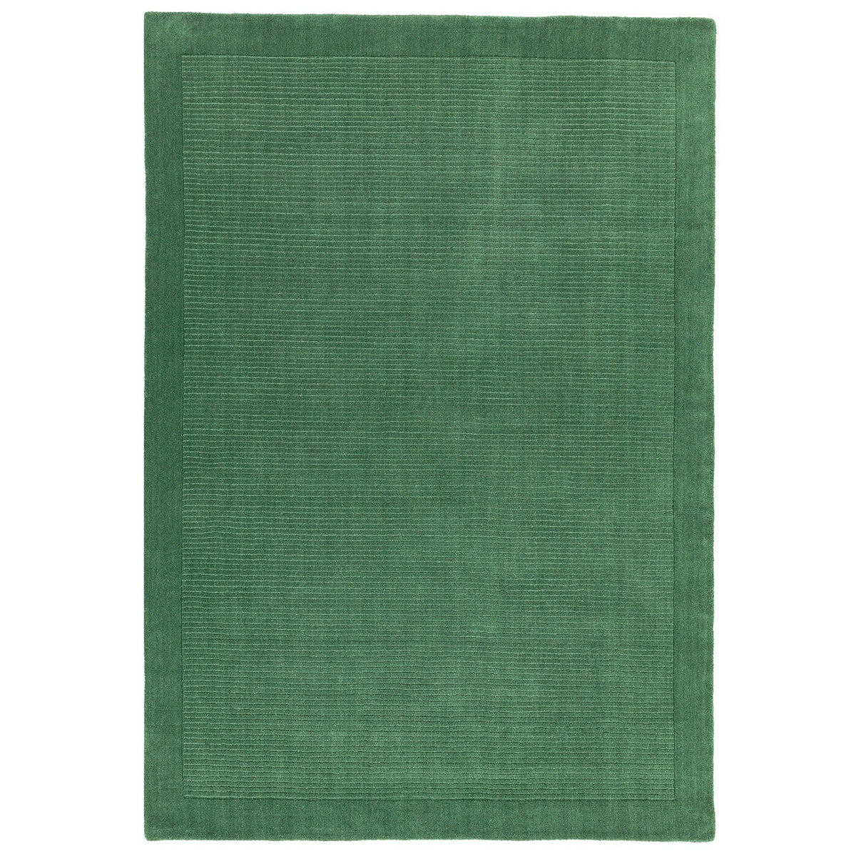 Asiatic York Forest Green Rug 120 x 170 cm 100% Wool Hand Woven Modern